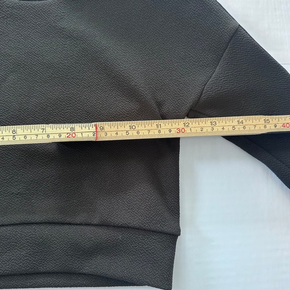 Lanoosh Kids Black Textured Long Sleeve Top Infant Size 12 Months Made in USA - Picture 5 of 6
